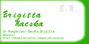 brigitta macska business card